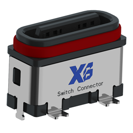 XB - atcf - 06 - 031 type C 6P support femelle étanche h = 6,80 mm (avec tôle d'acier) (forme en U entièrement plastique)